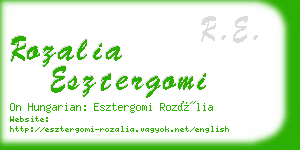 rozalia esztergomi business card